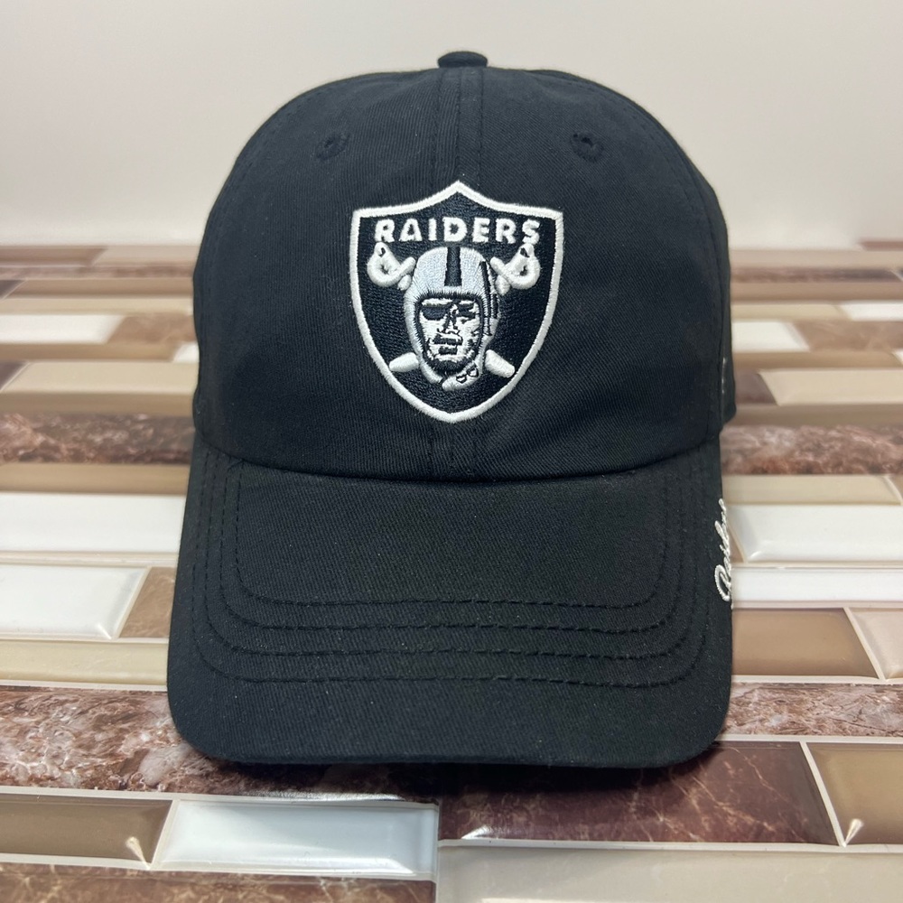 Women's Las Vegas Raiders '47 Black Miata Clean Up Primary Adjustable Hat